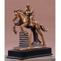 Equestrian Leap Award. 11-1/2"h x 10"w x 4-1/2"d. Copper Finish Resin.